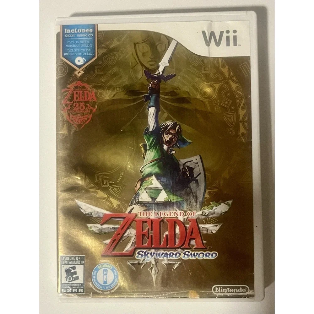 The Legend of Zelda Skyward Sword Nintendo Wii Video Game & Music CD 25th Ann